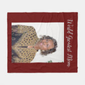 世界もっとも偉大母 フリースブランケット (正面(横))