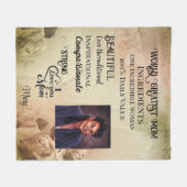 世界もっとも偉大母 フリースブランケット (正面(横))