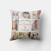 世界もっとも偉大素晴らしおばあちゃんモダン写真コラージュ クッション (裏面)