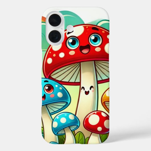 世界よくはしゃぐのキノコのお洒落漫画 Case-Mate iPhoneケース (裏面)