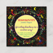 「世界よ、私恋しく思よ」感動的な親切カード スクエア名刺 (裏面)