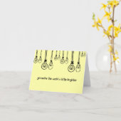 世界をもう少し明るいノートカードに カード (黄色い花)