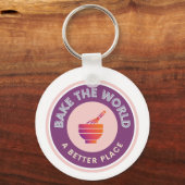 世界をより良い場所で作るアマチュアベーカーズ キーホルダー (正面)