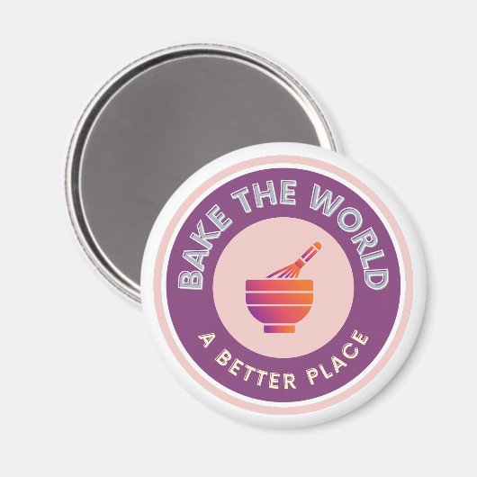 世界をより良い場所で作るアマチュアベーカーズ マグネット (正面/裏面)