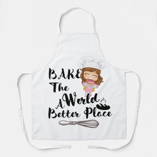 世界をより良い場所で焼く エプロン (正面)