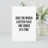 世界をより良い場所で焼く – 1つのクッキー サンキューカード (スタンド正面)