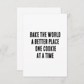 世界をより良い場所で焼く – 1つのクッキー サンキューカード (正面/裏面)