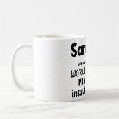 世界をより良い場所にする皮肉 コーヒーマグカップ (左)