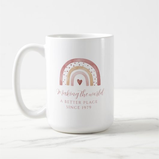 世界をより良い場所にする誕生日マグ コーヒーマグカップ (左)
