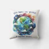 世界をより良い場所にする – カスタム クッション (裏面)