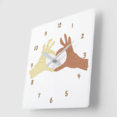 世界をより良い場所にする スクエア壁時計 (傾斜)