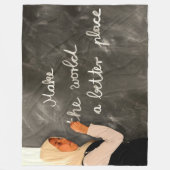 世界をより良い場所にする フリースブランケット (正面)