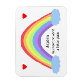 世界をより良い場所にする,虹,名前 マグネット (縦)