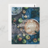 世界をより良い場所に一度に1パイを焼く ポストカード (正面/裏面)