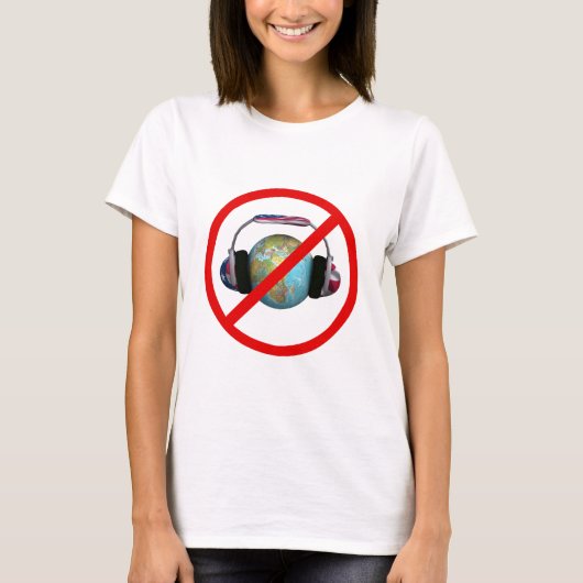 世界をスパイするな Tシャツ (正面)