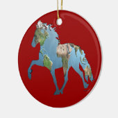 世界をトレッティング セラミックオーナメント (左)