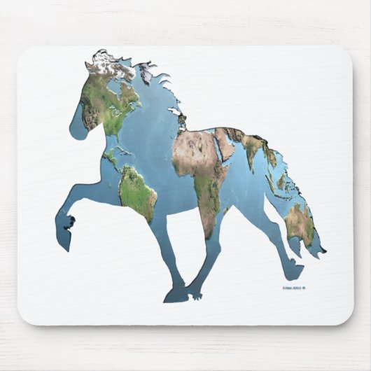 世界をトレッティング マウスパッド (正面)