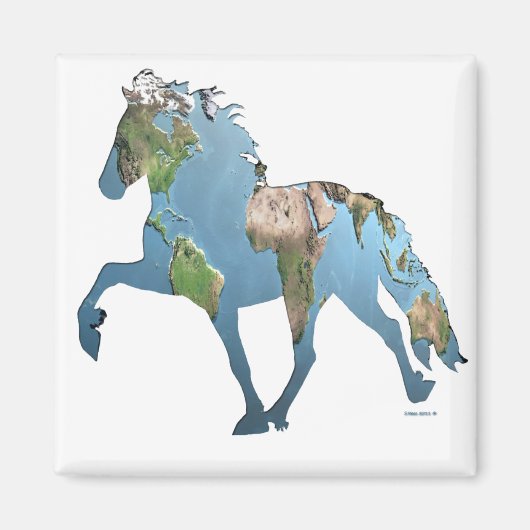 世界をトレッティング マグネット (正面)