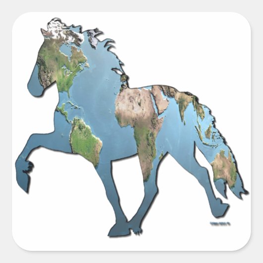 世界をトーティングする スクエアシール (正面)