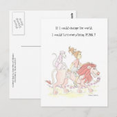 世界をピンクに変える ポストカード (正面/裏面)