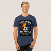 世界を一つにする愛 トライブレンドTシャツ (正面全面)