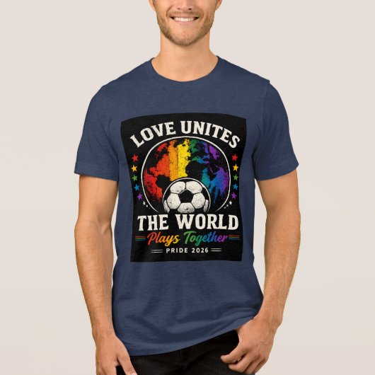 世界を一つにする愛 トライブレンドTシャツ (正面)