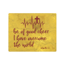 世界を乗り越えたKJVバイブル・バース メタルプリント