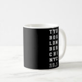 世界を代表するマラソン コーヒーマグカップ (正面右)
