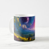 世界を創る – 子どもたちの魅力溢れるアート コーヒーマグカップ (正面左)