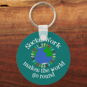 世界を動かす社会事業 キーホルダー (正面)