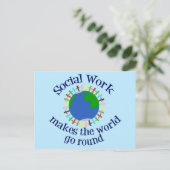 世界を動かす社会事業 ポストカード (スタンド正面)