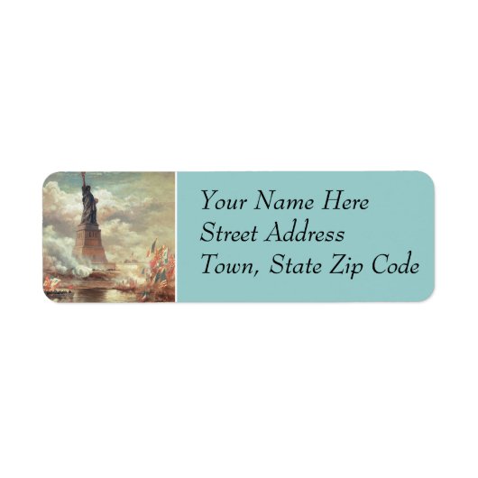 世界を啓発する自由の女神 ラベル (正面)
