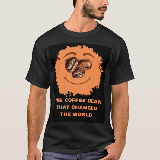 世界を変えたコーヒー豆 Tシャツ (正面)
