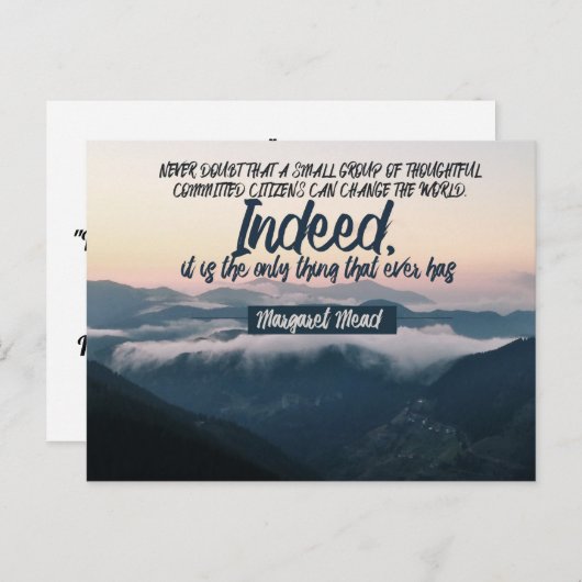 世界を変えることができます ポストカード (正面/裏面)