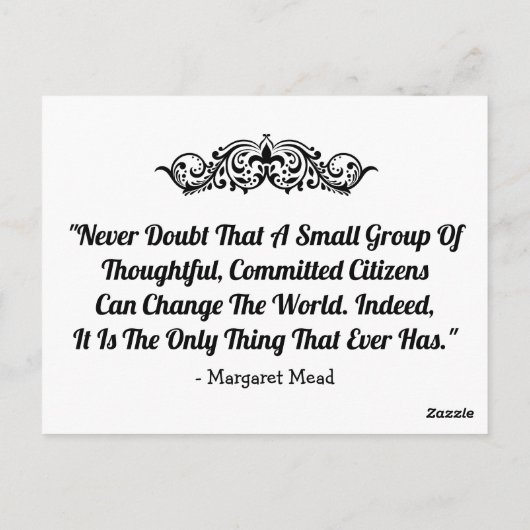 世界を変えることができます ポストカード (裏面)