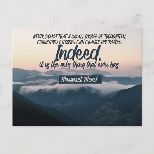 世界を変えることができます ポストカード (正面)