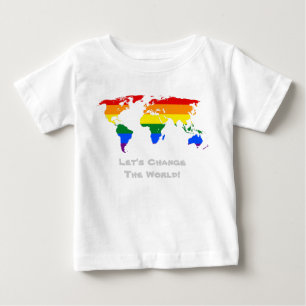 世界を変えるゲイプライドTシャツ ベビーTシャツ