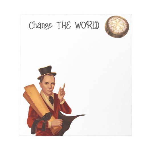 世界を変える スチームパンク ノートブック ノートパッド (正面)