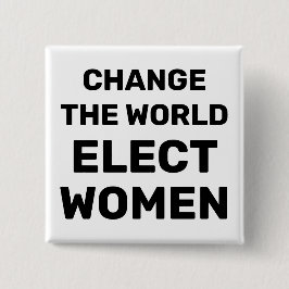 世界を変える – 選女性ボタン 缶バッジ