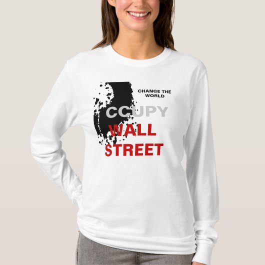 世界を変えるOCCUPY WALL STREET Tシャツ (正面)