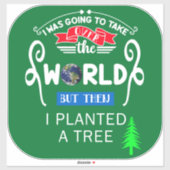 世界を引き継いで大きな木を植えた シール (シート)