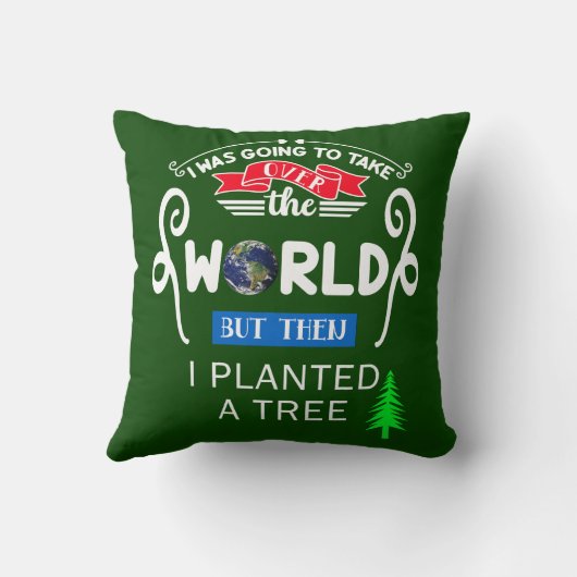世界を引き継いで木を植えた クッション (裏面)