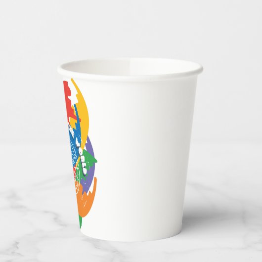 世界を彩ろう 紙コップ (左)