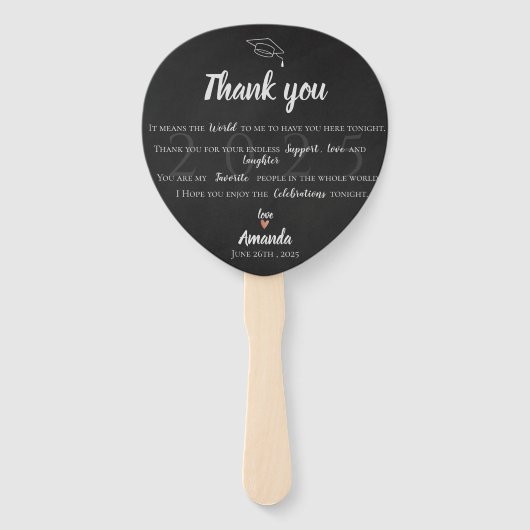 「世界を意味する」卒業ありがとう ハンドファン (正面)