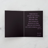 世界を愛する神のための美しいクリスマス カード (内部)