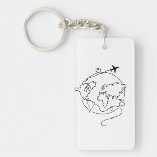 🌍 世界を愛す ✈️ キーホルダー