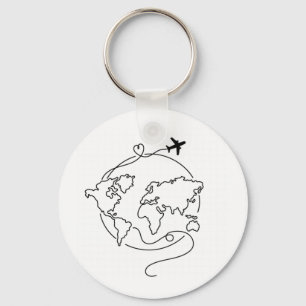 🌍 世界を愛で包む ✈️ キーホルダー