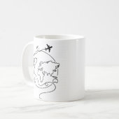 🌍 世界を愛で包む ✈️ コーヒーマグカップ (正面左)