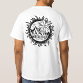 世界を探検するワンダーラスト Tシャツ (裏面)