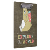 世界を探検するBoho Bear クリップボード (右)